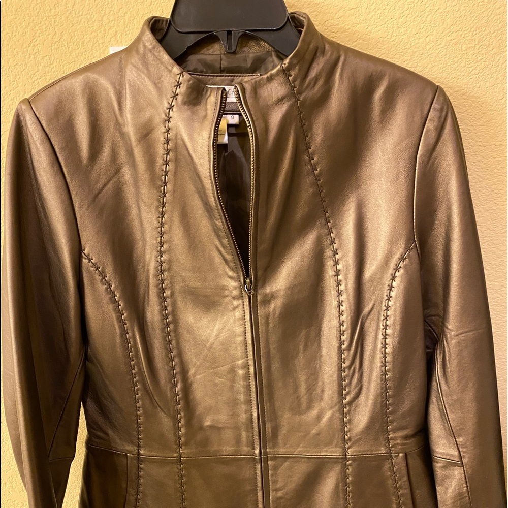 Coldwater Creek Leather Jacket Size S